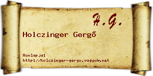 Holczinger Gergő névjegykártya